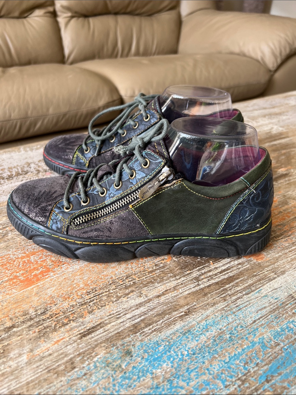 L'Artiste by Spring Step Danli- Grym Leather Sneakers Size 39/